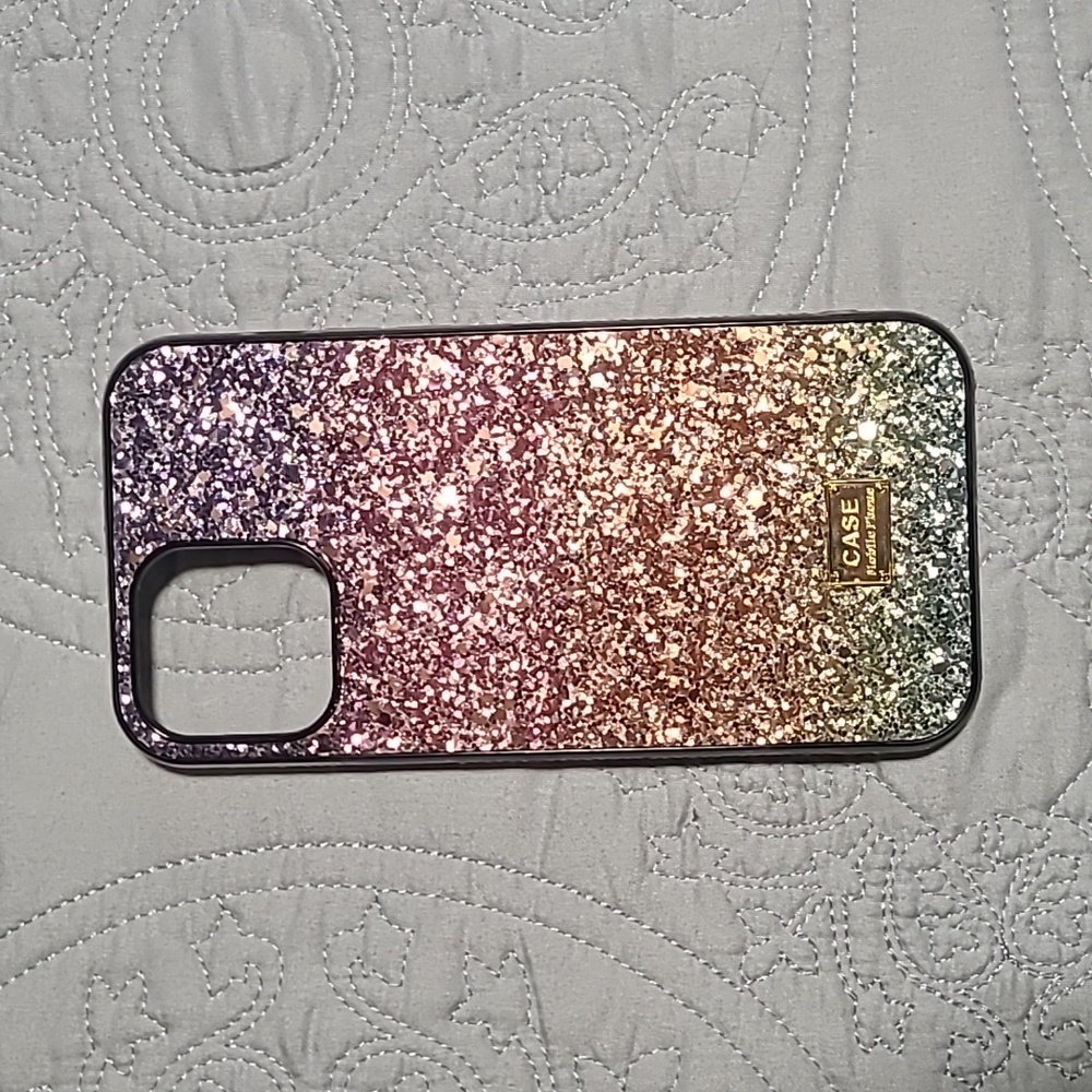 Rainbow glitter phone case